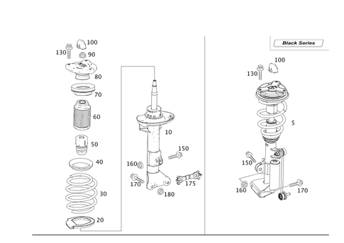Front Suspension Strut and Suspension Strut Mount for 2014 Mercedes-Benz C350 #0