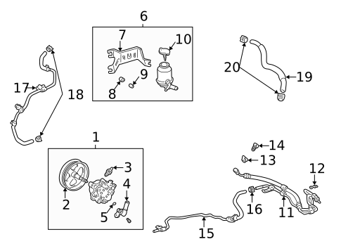 Pump & Hoses for 2001 Toyota Highlander #0