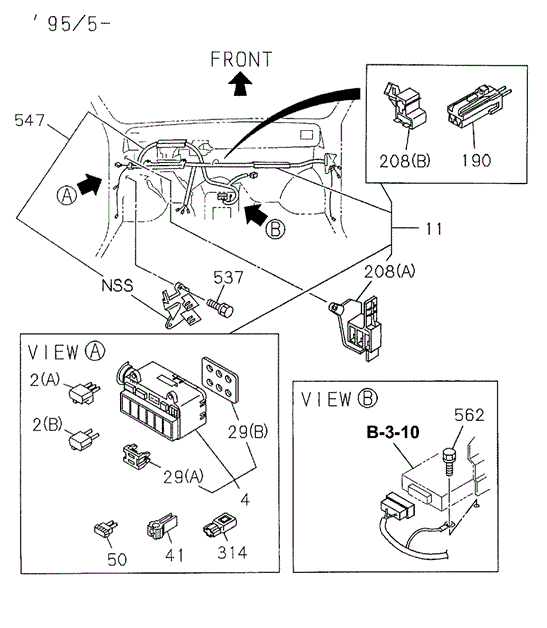 Fuse Box (Cabin) - Wiring Harness for 1997 Honda Passport #0