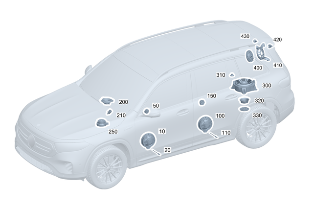 19959377 - Electrical System: Line Bracket for Mercedes-Benz Image image