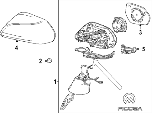 Outside Mirrors for 2025 Toyota Camry #1