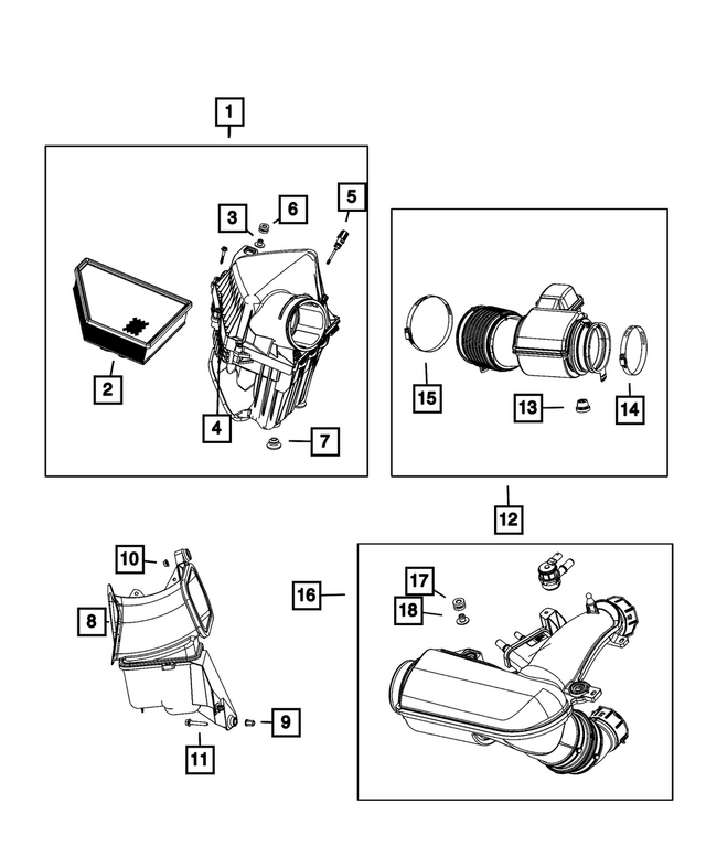 « 68572196AA –  : Air Frais Conduit pour Mopar Image »