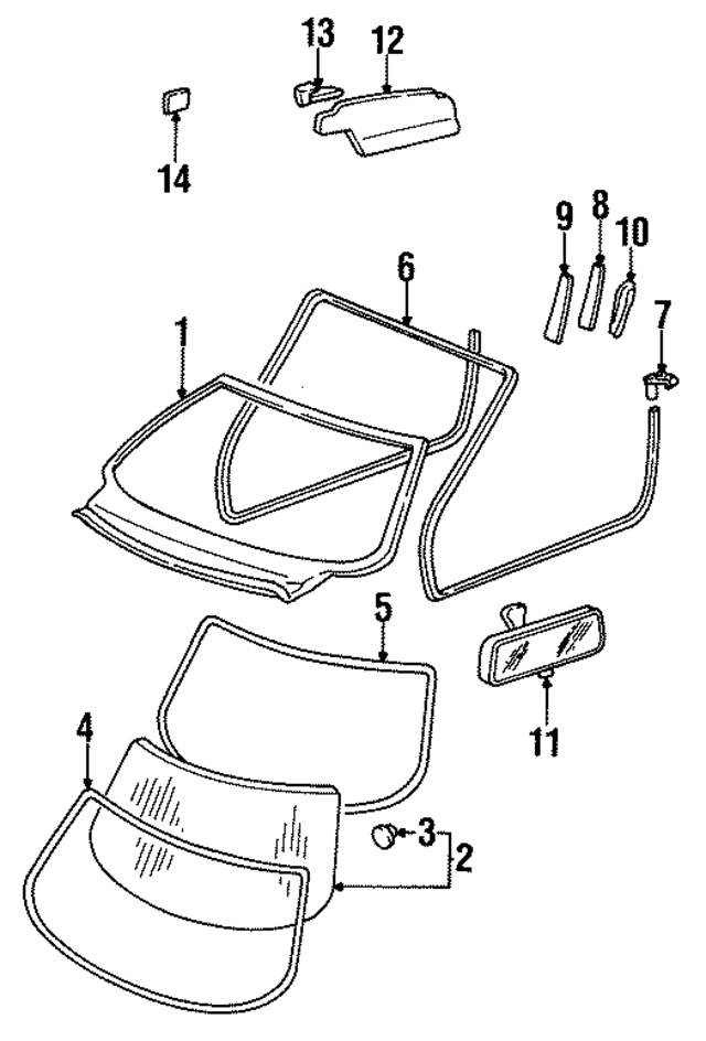 96473103142CA9 - Body: Sun-visor for Porsche Image