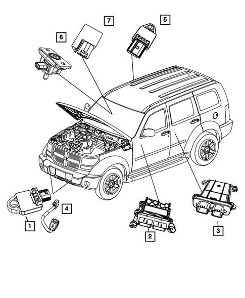 Air Bag Systems for 2007 Dodge Nitro #1
