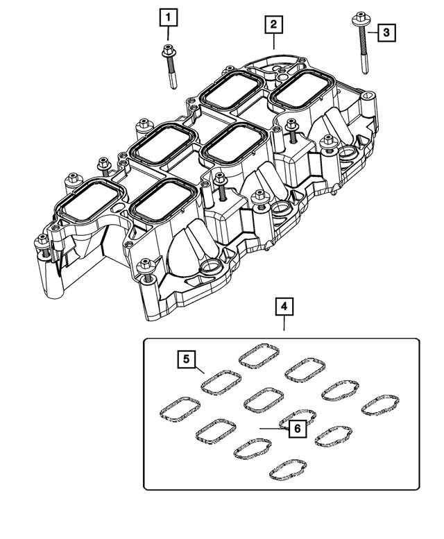6509390AA - 3.6L Gas; Engine: Hex Flange Head Bolt, Mounting for Mopar Image