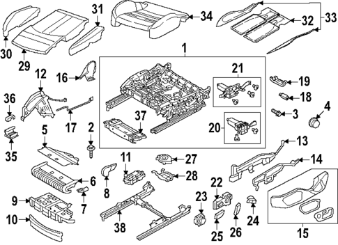 Driver Seat Components for 2021 Audi A6 allroad #0