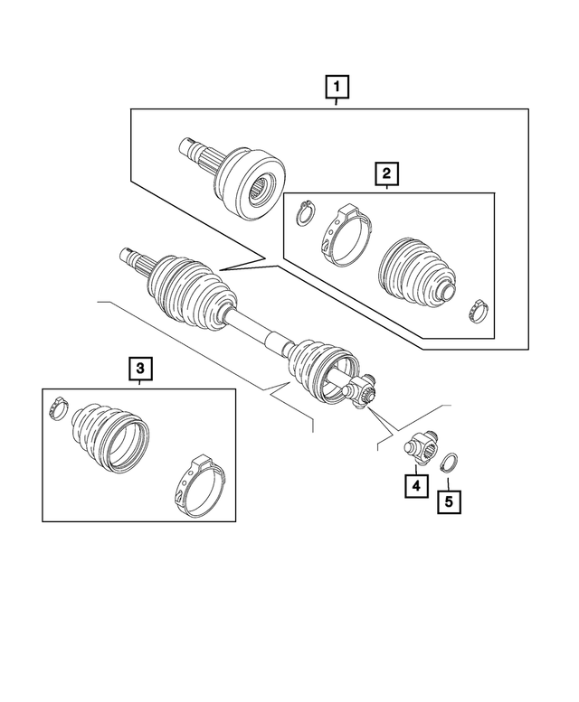 68491359AA - Front Wheel Drive; Diff and Drive Line: Outer Cv Joint for Mopar Image