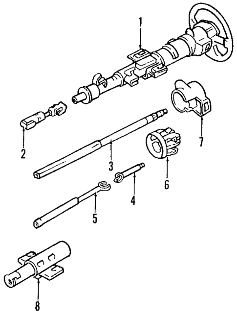Steering Column for 1991 Pontiac Trans Sport #0