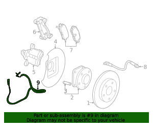 2013-2020 GM Rear Driver Side Wheel Speed Sensor 23483151 GM ...
