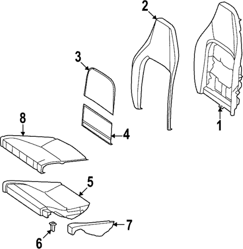 Rear Seat Components for 2025 Mercedes-Benz SL 55 AMG&reg; #0