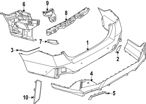 Bumper & Components - Rear for 2024 BMW 530i xDrive #2