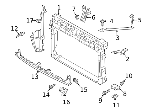 Radiator Support for 2016 Volkswagen e-Golf #0
