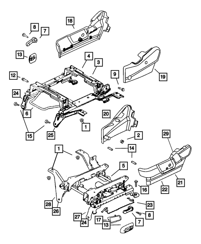 5080615AB - Interior Trim: Power Seat Adjuster, Left for Mopar Image