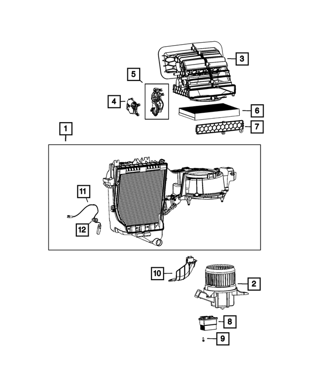 68266038AA - Air Conditioners and Heaters: A/c And Heater Housing for Mopar Image