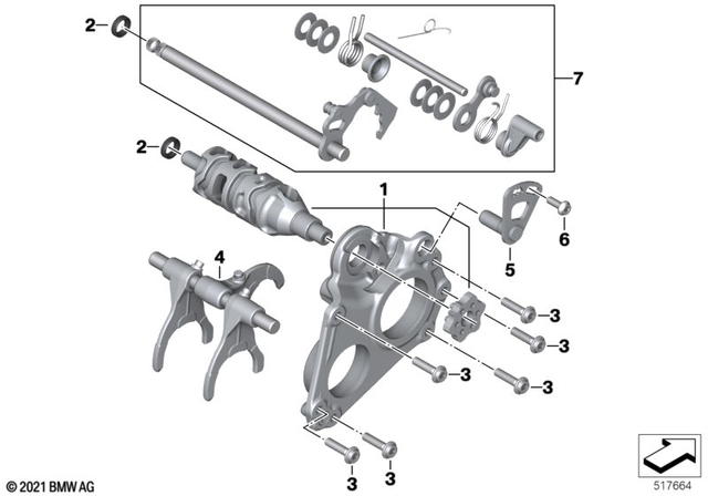 23009443875 - : Differential Cover With Selector Drum for BMW-Motorrad Image