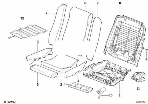 Front Seat for 1992 BMW 850Ci #13