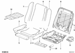 52108128588 - Seats: Seat Pan, Right for BMW: 840Ci, 840i, 850Ci, 850CSi Image image