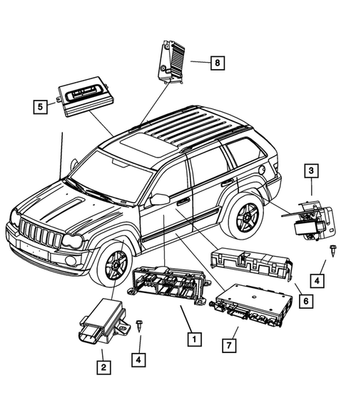 Jeep Grand Cherokee BMS registration consequences diagram