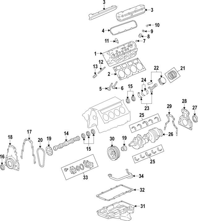 12629049 - Engine: Cylinder Head for GM Image