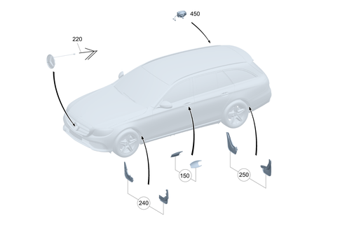 Exterior Detachable Parts for 2014 Mercedes-Benz C300 #0