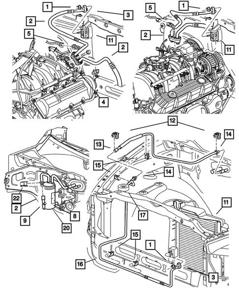 Air Conditioner and Heater Plumbing for 2002 Dodge Ram 1500 #0