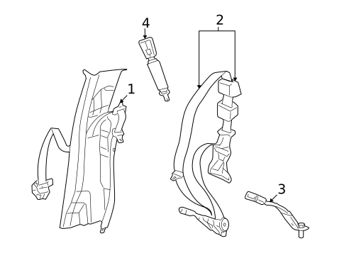 Rear Seat Belts for 2012 Ram 2500 #1