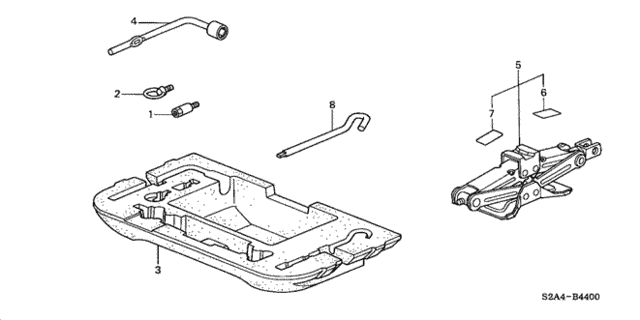 Tools - Jack for 2001 Honda S2000 #0