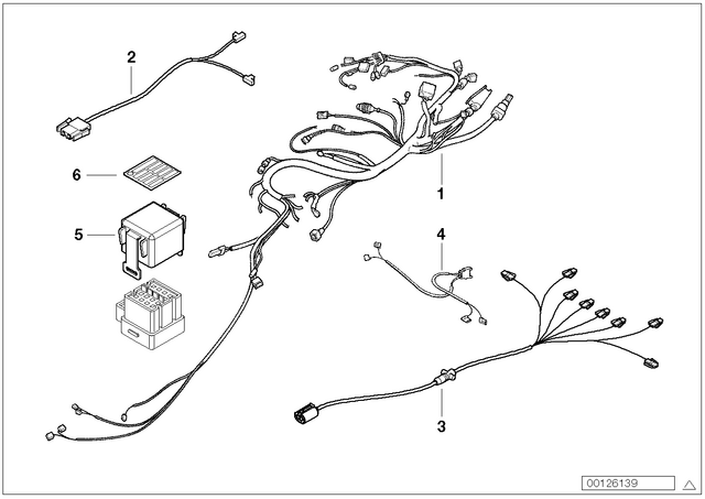 61112451639 - : Tail Part Wiring Harness for BMW-Motorrad Image