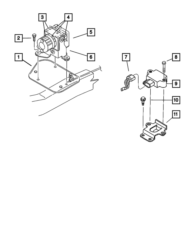 55176141AB - Service Brakes: Abs Control Unit Bracket for Mopar Image