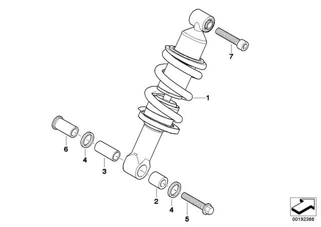 33537687436 - : Bushing - 12X17X36 for BMW-Motorrad Image