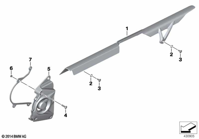 46627717032 - Rear Axle, Rear-Wheel Drive, Suspension: Chain Guard -  for BMW-Motorrad Image