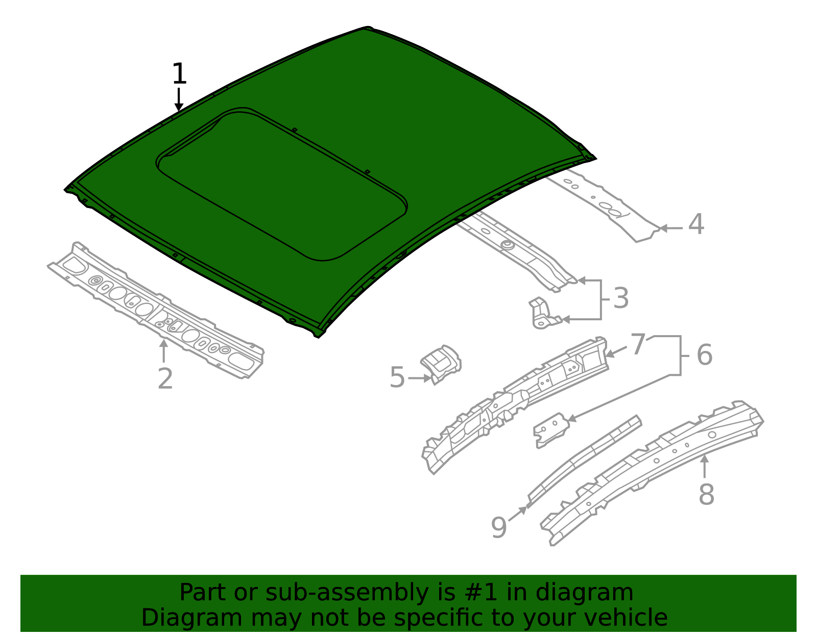 2014-2018 Mazda 3 Roof Panel BJY1-70-600B | Mazda Parts Factor