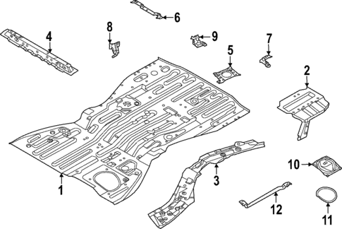 Rear Floor & Rails for 2025 INFINITI QX60 #0