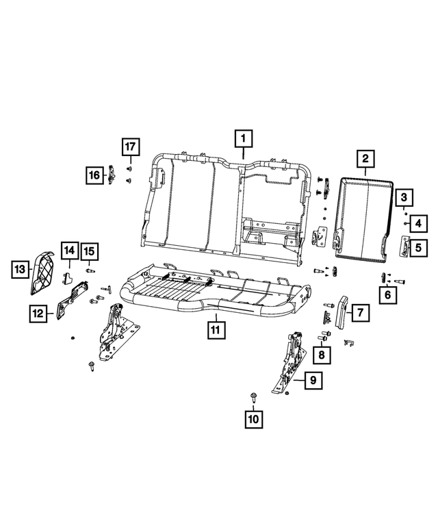 68050769AA - Interior Trim: Rear Seat Back Frame for Mopar Image image
