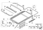 54107198981 - Sliding Roof / Folding Top: Frame Panoramic Roof for BMW Image