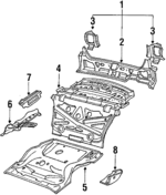893813301A - Body: Rear Body Panel for Audi: 80, 80 Quattro, 90, 90 Quattro Image