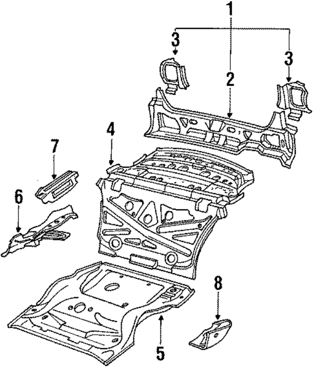 893813301A - Body: Rear Body Panel for Audi Image