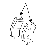 1710945 - Brakes: ACDelcoâ„¢ Brake Pads for Buick: LaCrosse, Rendezvous | Chevrolet: Impala, Monte Carlo, Venture | Oldsmobile: Silhouette | Pontiac: Aztek, Montana Image