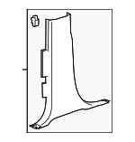 84154557 - Body: Lower Center Pillar Trim for Cadillac: Escalade, Escalade ESV Image