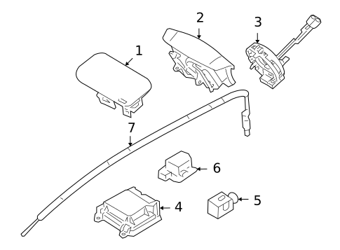 Air Bag Components for 2011 Hyundai Santa Fe #0