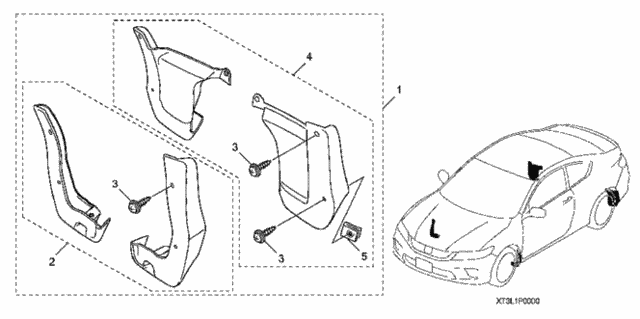 Splash Guard (1) for 2015 Honda Accord #0