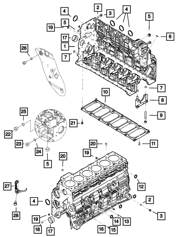 R8003549AA - 6.7L Turbo Diesel; Engine: Short Block Engine for Mopar Image