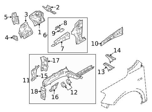 Structural Components & Rails for 2011 Suzuki Kizashi #0