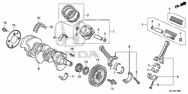 Piston - Crankshaft for 2014 Honda Ridgeline #0
