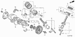 13010R72A10 - Engine: PISTON SET (STD) for Honda Image