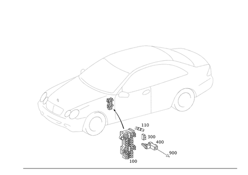 Fuse Box Interior for 2009 Mercedes-Benz CLK350 #0