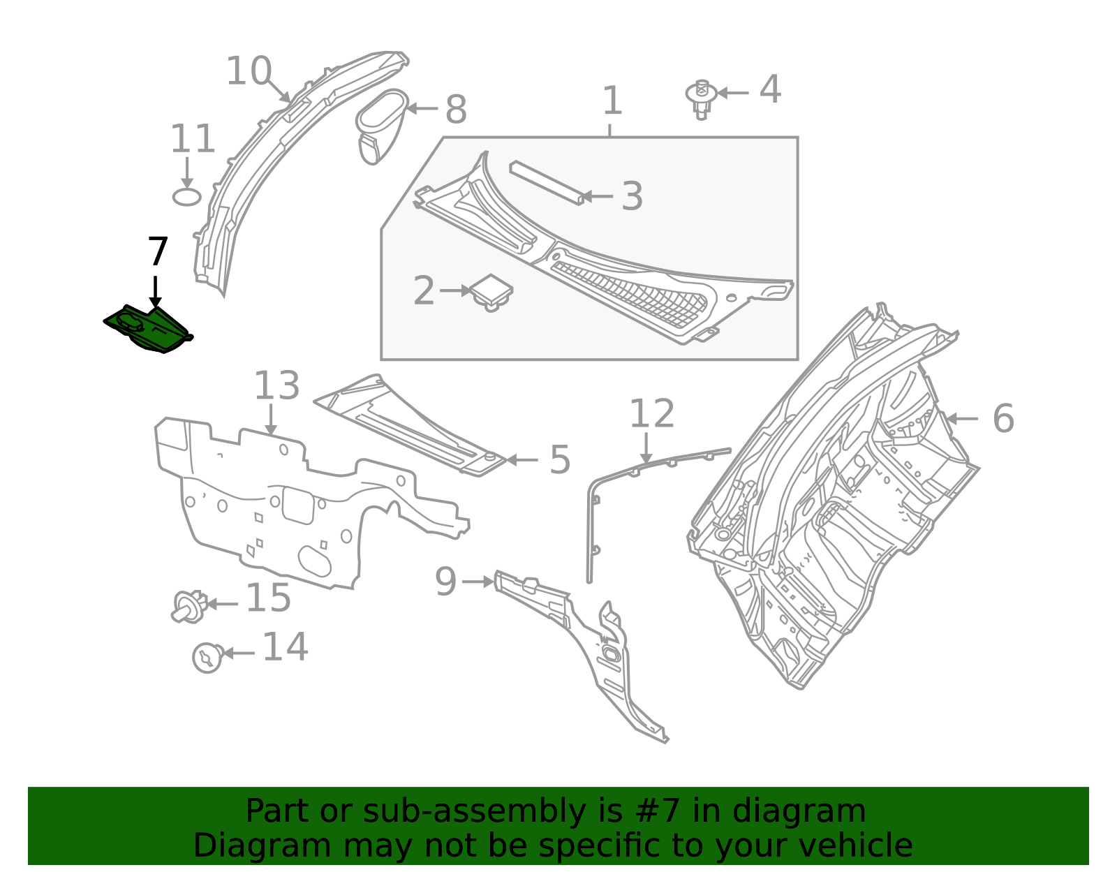 Genuine Cowl Cover Plate Plug for 2010-2011 Saab 9-3X | Part# 24460988 ...
