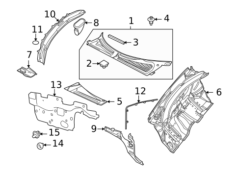 Cowl for 1990 Saab 900 #3