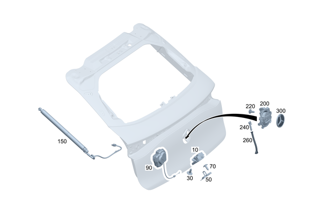 997401500 - Rear-End Door/Trunk Lid/Liftgate: Door Lock for Mercedes-Benz: 300C, 300CD, AMG GT 43, AMG GT 55, AMG GT 63 Pro, C300, EQE 350 SUV, EQE 350+ SUV, EQE 500 SUV, EQE AMG SUV, EQS 450, EQS 450 SUV, EQS 450+, EQS 450+ SUV, EQS 580, EQS 580 SUV, EQS AMG, GLC300, GLC350e, GLC43 AMG, GLC63 AMG S E Performance Image image