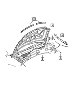 4860686AA - Body Sheet Metal Except Doors: Hood Hinge, Right for Mopar Image